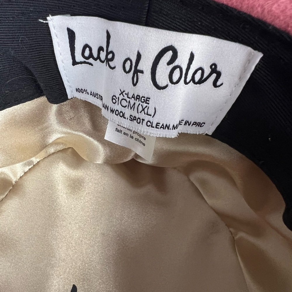 Lack of Color Wide Brimmed Rose Pink Hat XLarge 61 Australian Wool - Picture 5 of 5